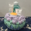 سبد تریکو بافی دایره ای مدل لاله 4